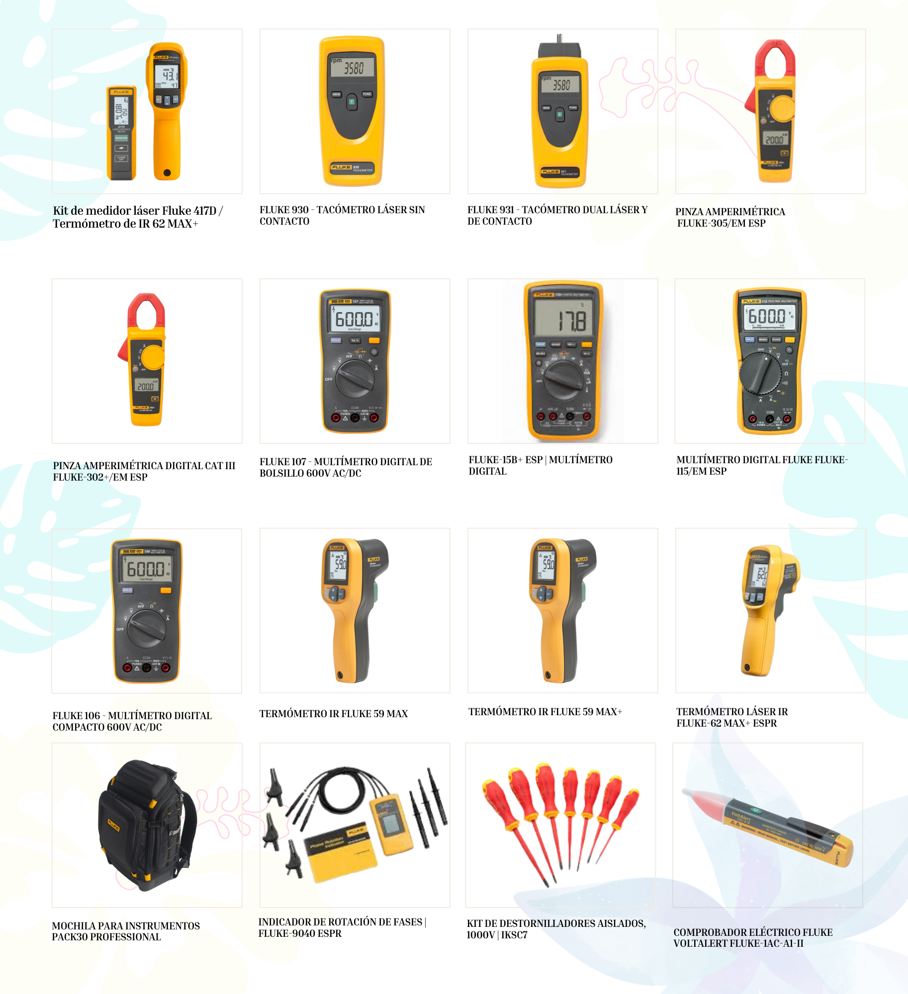Kit de medidor láser Fluke 417D  Termómetro de IR 62 MAX+ (2)